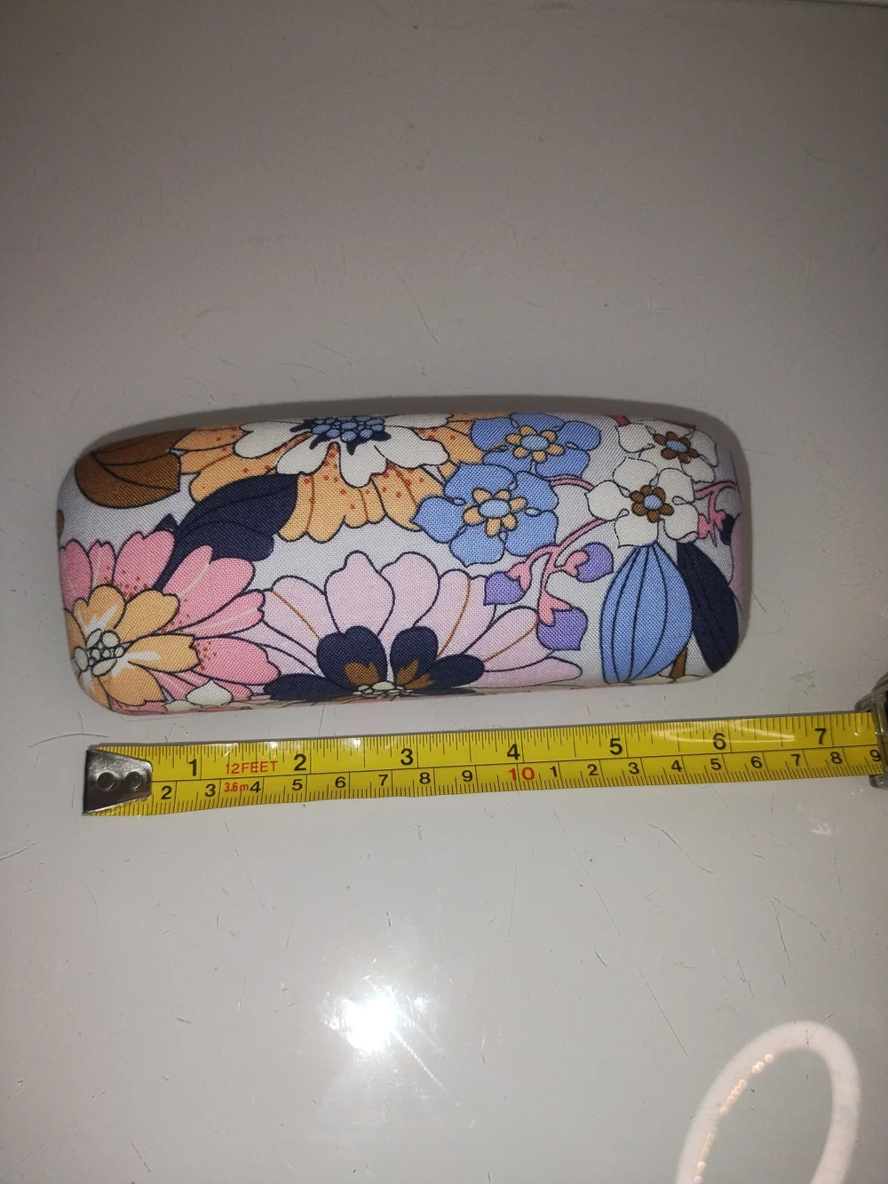 Vera Bradley Pink Floral Eyeglass Case with Navy Accents
